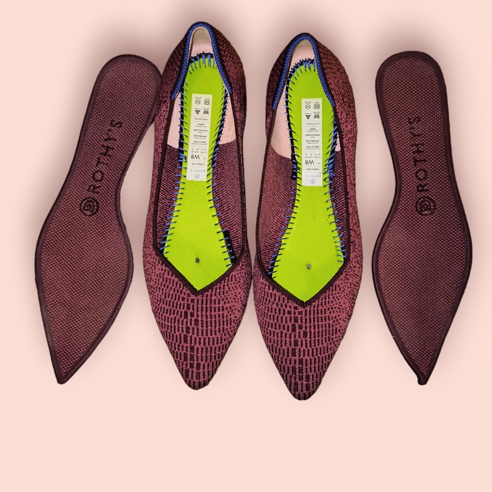 Rothy’s Limited Edition Rare Fig Python Print Poi… - image 6